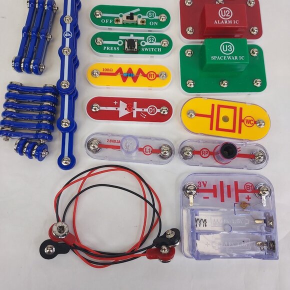 Elenco Snap Circuits Jr. SC-100 Electronic Exploration Kit Complete Clean NO Box - Picture 2 of 8